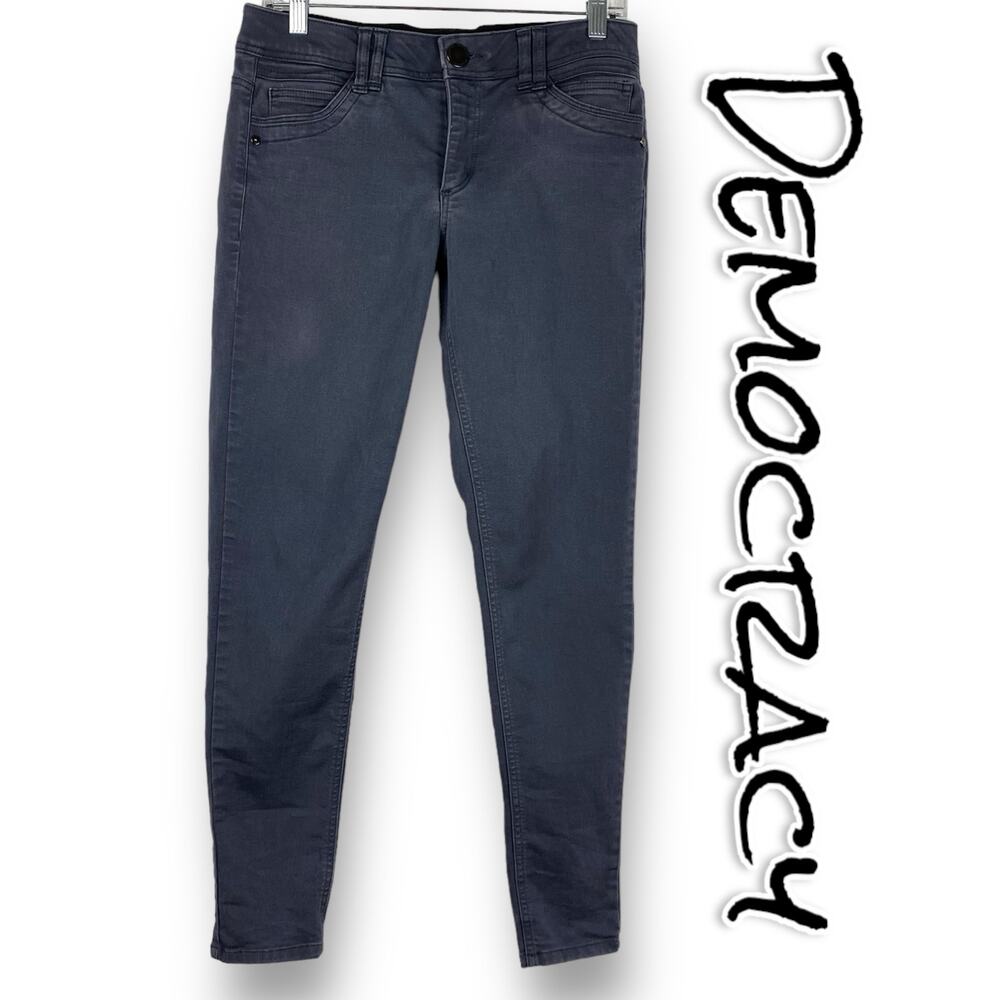 Democracy Ab-Technology Mid Rise Ankle Jeans Charcoal Gray Womens Size 6
